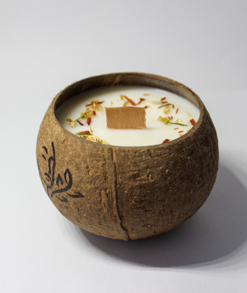 Coconut bowl candle - Santal wood